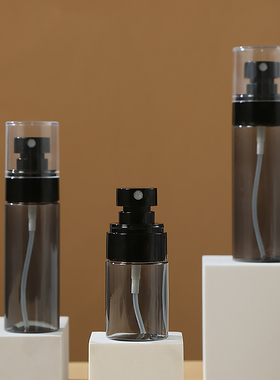 30ml120mlPETG透黑色直圆瓶 圆柱瓶爽肤水喷雾瓶旅行化妆品分装瓶