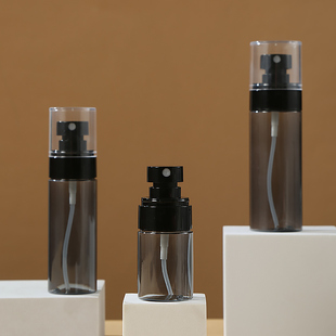 30ml120mlPETG透黑色直圆瓶 圆柱瓶爽肤水喷雾瓶旅行化妆品分装瓶