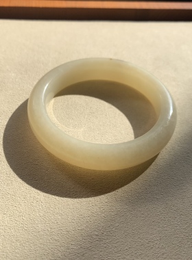 特色蜂蜜水镯  纯天然和田玉蜂蜜晴水色高品质俏色桂花糕手镯手串