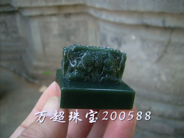 和田玉印章青玉交龙印钮玉玺名章闲章书法章印玺雕琢定制专业刻字