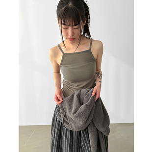 cozy sleeveless top 纯色打底吊带背心女 韩国代购 设计师款 26A