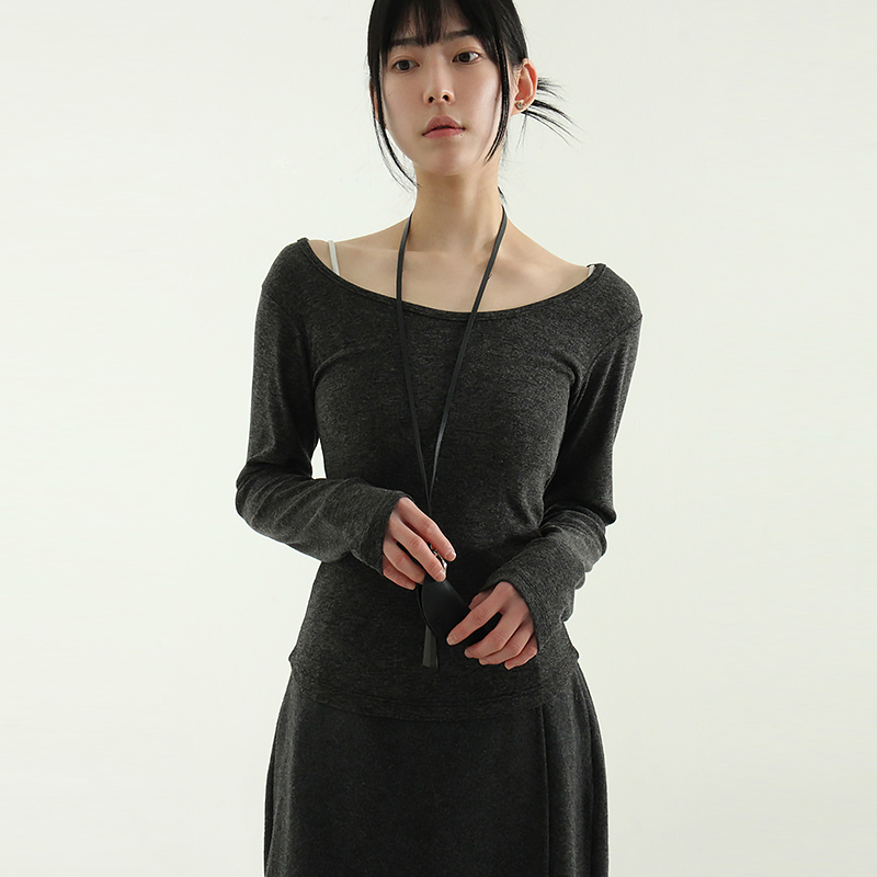 Localmansion韩代大圆领长袖T恤