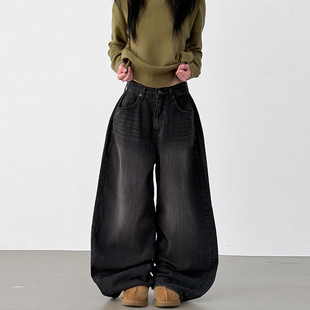 back strap 设计师水洗牛仔裤 25F jean black 韩国代购 washed