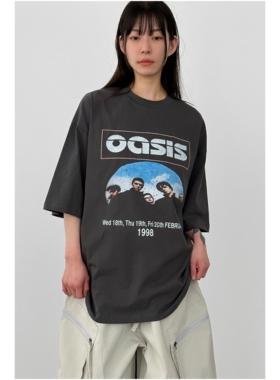 韩国代购26A/W printed cotton half tee (unisex) 字母短袖T恤