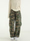 迷彩工装 pattern 裤 banding 韩国代购 camo cargo pants unisex