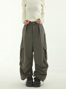 韩国代购23 paper cargo jogger banding pants 尼龙工装抽绳长裤