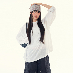 韩代Raucohouse Mave linen overfit long sleeve 长袖T恤上衣女