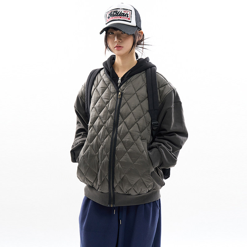 韩国代购Raucohouse Logan quilted bomber jacket 菱格夹克外套