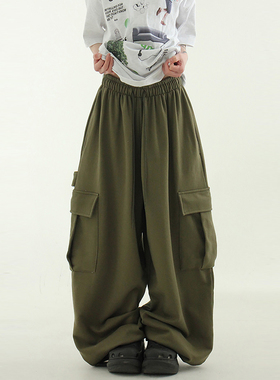 韩代25 loop pocket cotton cargo jogger pants (unisex)工装裤
