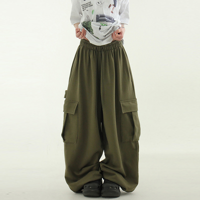 Localmansion韩代口袋抽绳工装裤