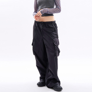 韩代Raucohouse Luska wide cargo parachute pants 口袋工装裤