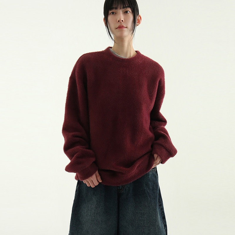 韩国代购24F/W brushed knit mtm (unisex) 设计师款针织衫卫衣