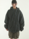 unisex peach quilting 韩代23F jumper cotton hood 连帽外套