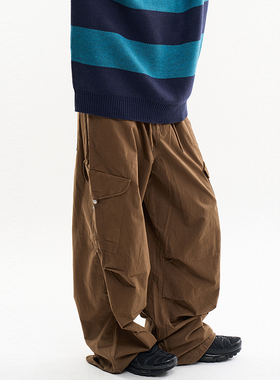 韩代Raucohouse Sihora snap cargo parachute pants 工装休闲裤