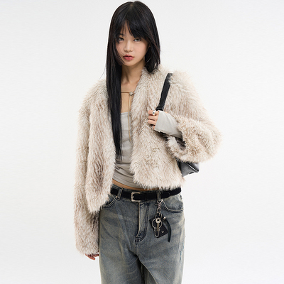 Raucohouse韩代毛绒夹克外套