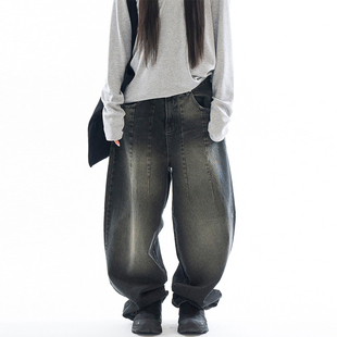 wide vintage denim pants 韩代Raucohouse 宽松水洗牛仔裤 Ocean