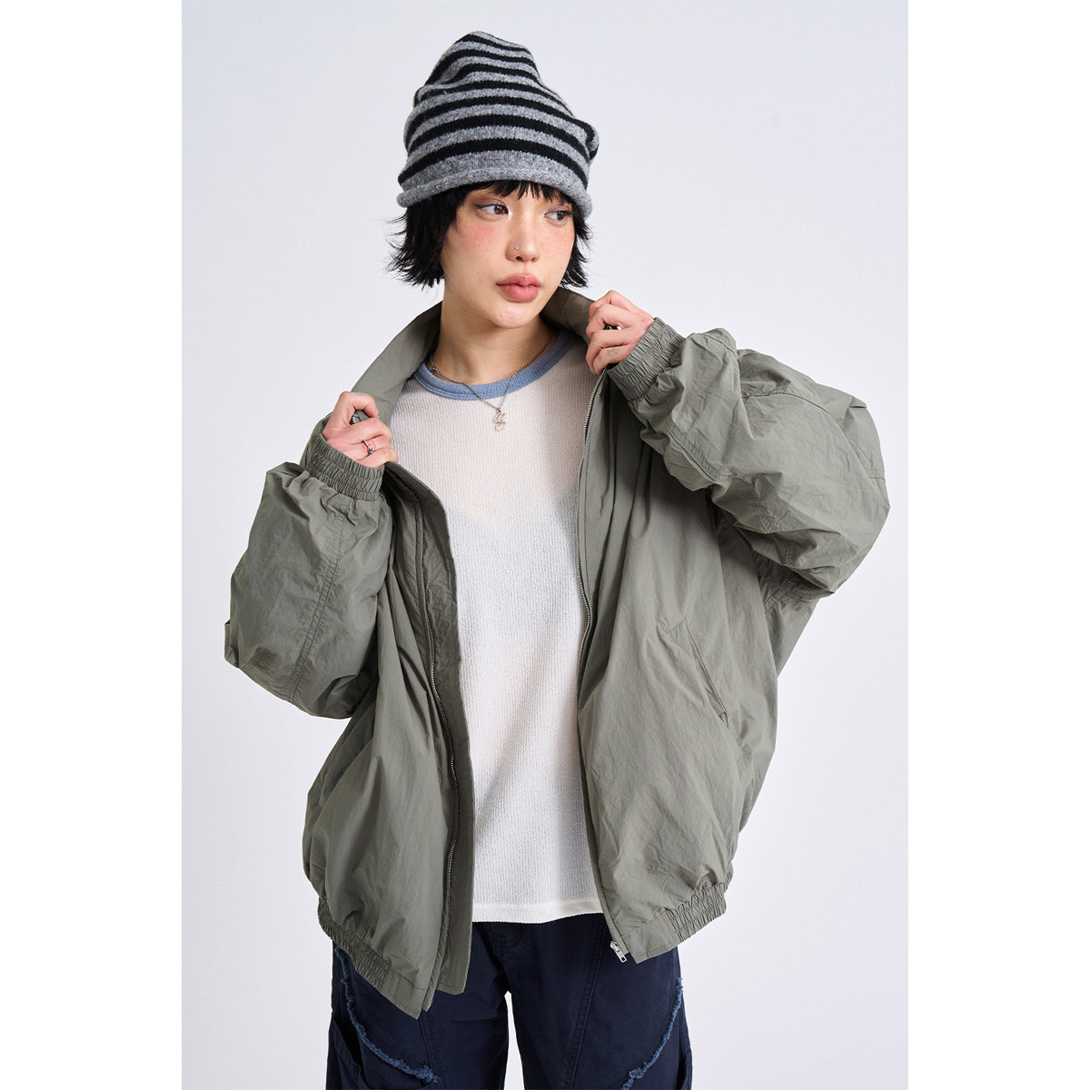 Raucohouse韩代尼龙冲锋衣夹克