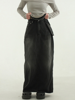 Localmansion韩代牛仔半身长裙