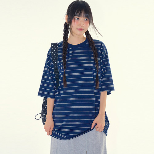 韩代Raucohouse条纹半袖T恤