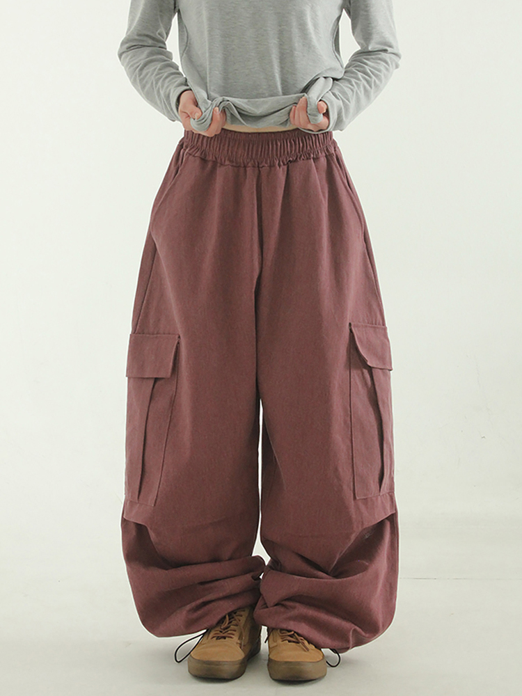 韩代23F/W pigmented cargo balloon banding pants(unisex)长裤