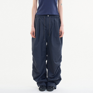 韩代Raucohouse Roche wave nylon pants 尼龙抽绳休闲长裤百搭女