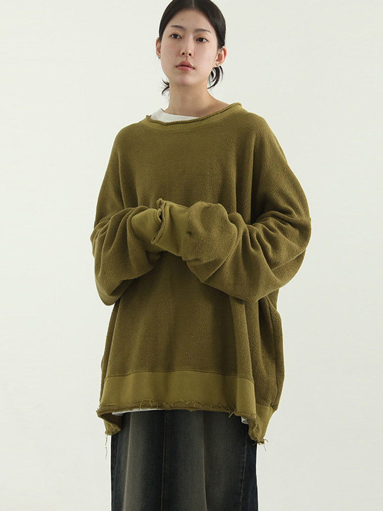 韩国代购oversize heavy cotton towel mtm (unisex)毛圈裁剪卫衣