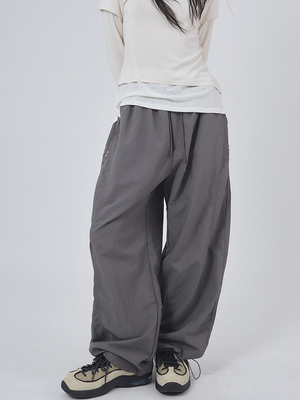 Raucohouse韩代抽绳工装长裤