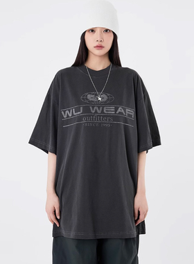 韩代Raucohouse Outfitters printing pigment t-shirt 印花半袖T