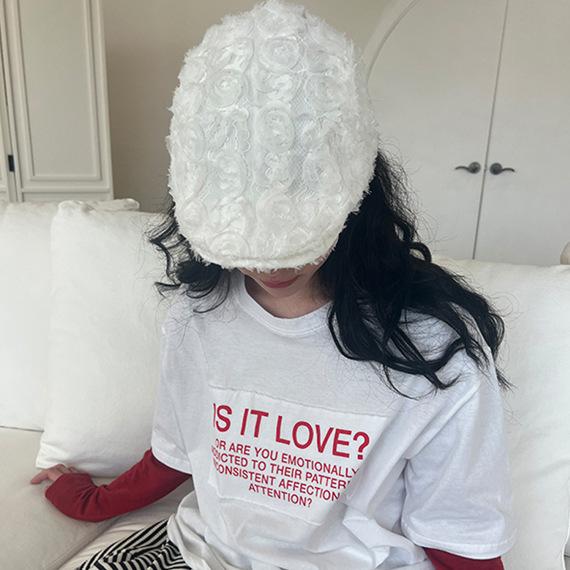 Localmansion韩代玫瑰蕾丝帽子