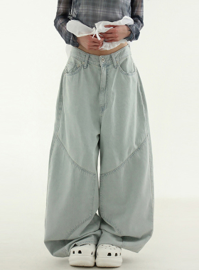 韩国代购25S/S ice carpenter balloon wide jean 设计师牛仔裤