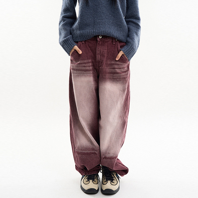Raucohouse韩代水洗复古牛仔裤