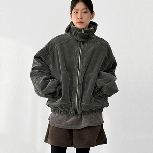corduroy high neck 韩代25 unisex lined jumper 外套 dumble