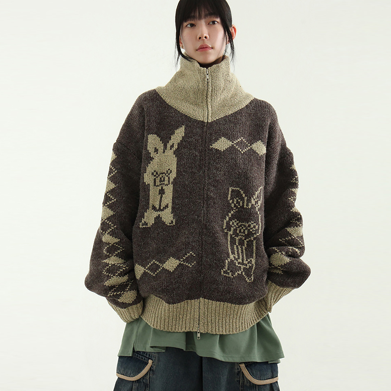 Localmansion韩代兔子针织开衫