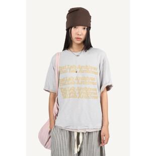 Raucohouse韩代 Layered Archive Short Sleeve T-shirt 字母短袖