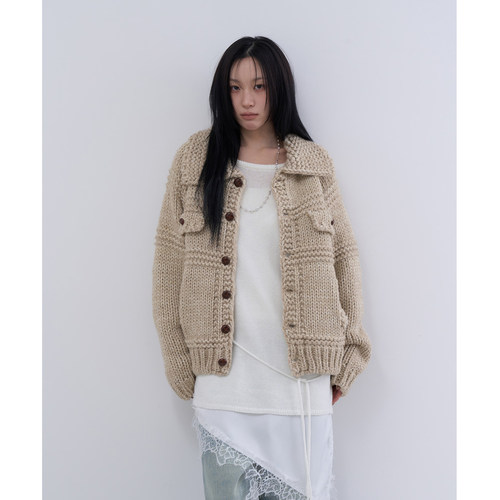 lowear韩代长袖针织开衫毛衣
