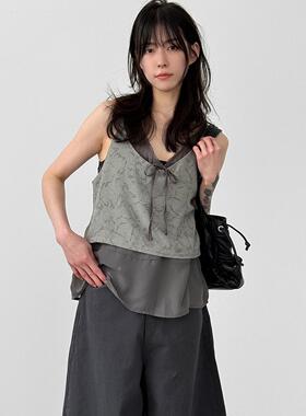 Localmansion韩代26S/S tie-dyed bustier 设计师款扎染吊带背心