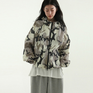 韩国代购25S/S camo pattern paper wind jacket(unisex)迷彩夹克