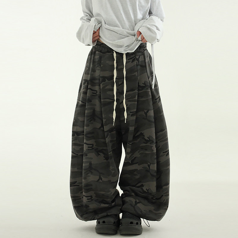 韩代25A/W camo pattern balloon banding pants (unisex)迷彩裤