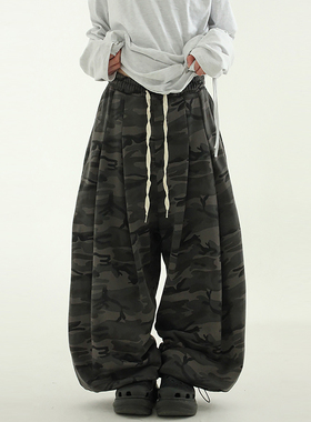 韩代25A/W camo pattern balloon banding pants (unisex)迷彩裤