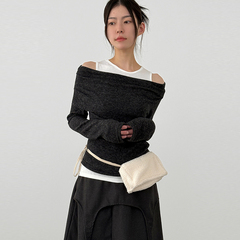 韩国代购25F/W dumble square mini bag 设计师款单肩迷你小包