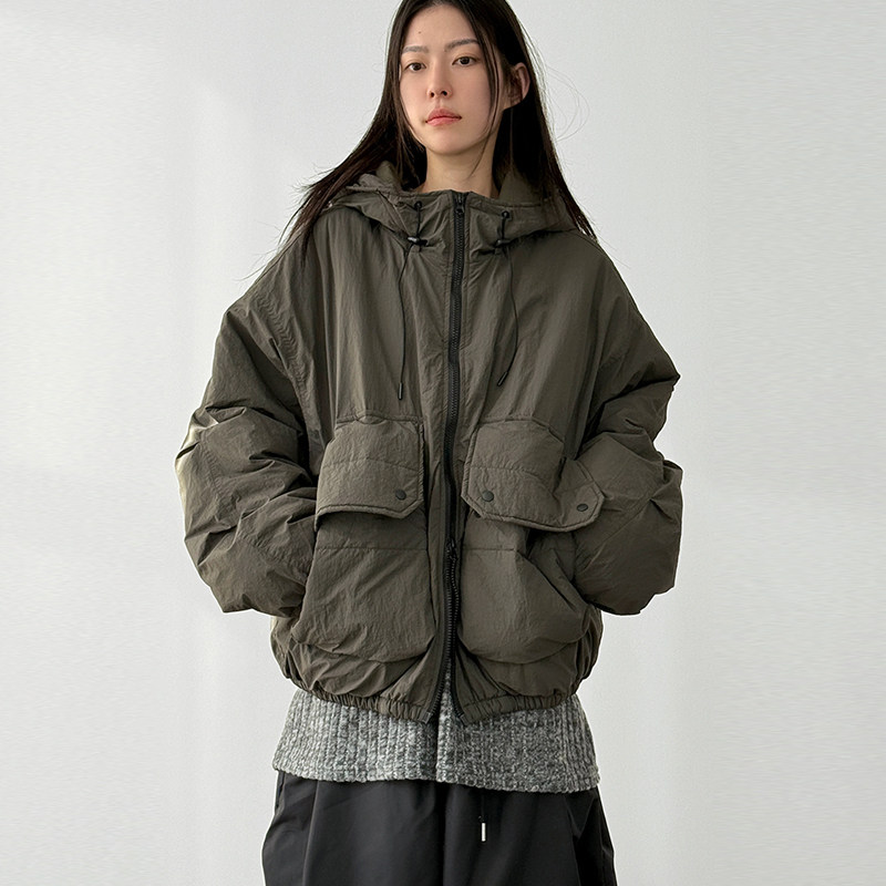 韩国代购25F/W multi pocket hood padding jumper (unisex) 棉服