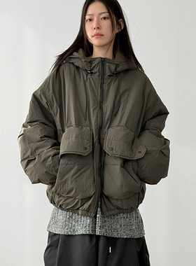 韩国代购25F/W multi pocket hood padding jumper (unisex) 棉服