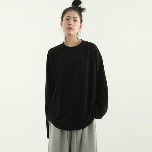 韩国代购 hand warmer fleece tee (unisex) 宽松长袖T恤百搭复古