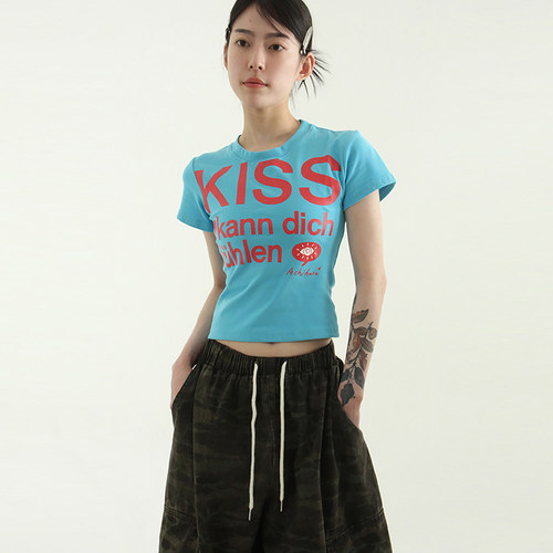 Localmansion韩代字母印花短袖T