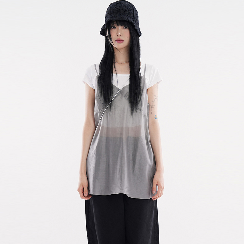 韩代Raucohouse Tint see-through mini one-piece微透短款连衣裙