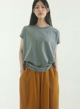 韩国代购basic sleeveless silket cotton tee 基础打底棉体恤衫