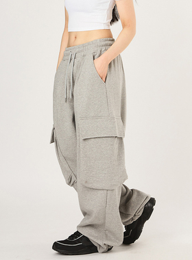 韩代Raucohouse Big cargo heavy pintuck banding pants 休闲裤