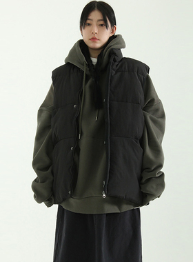 韩国代购 casual mood padding vest 棉服马甲外套男女同款百搭