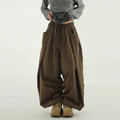 Localmansion韩代抽绳宽松长裤