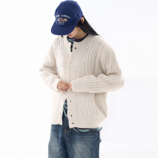 neck round wool brush 毛衣 韩代Raucohouse cardigan针织衫 Maya